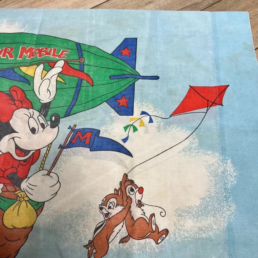 Vintage Mickey Mouse Air Mobile Balloon Pillowcase